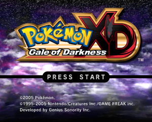 Pokemon XD: Gale of Darkness Title Screen